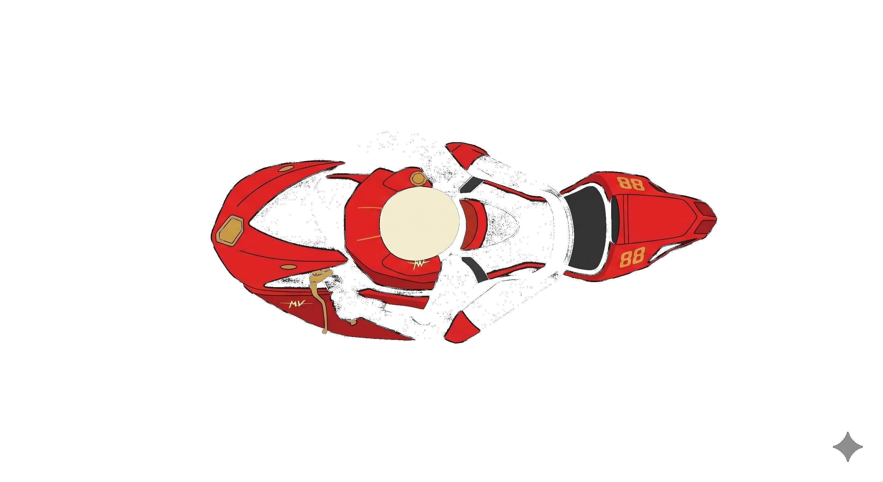 Motorrad Draufsicht